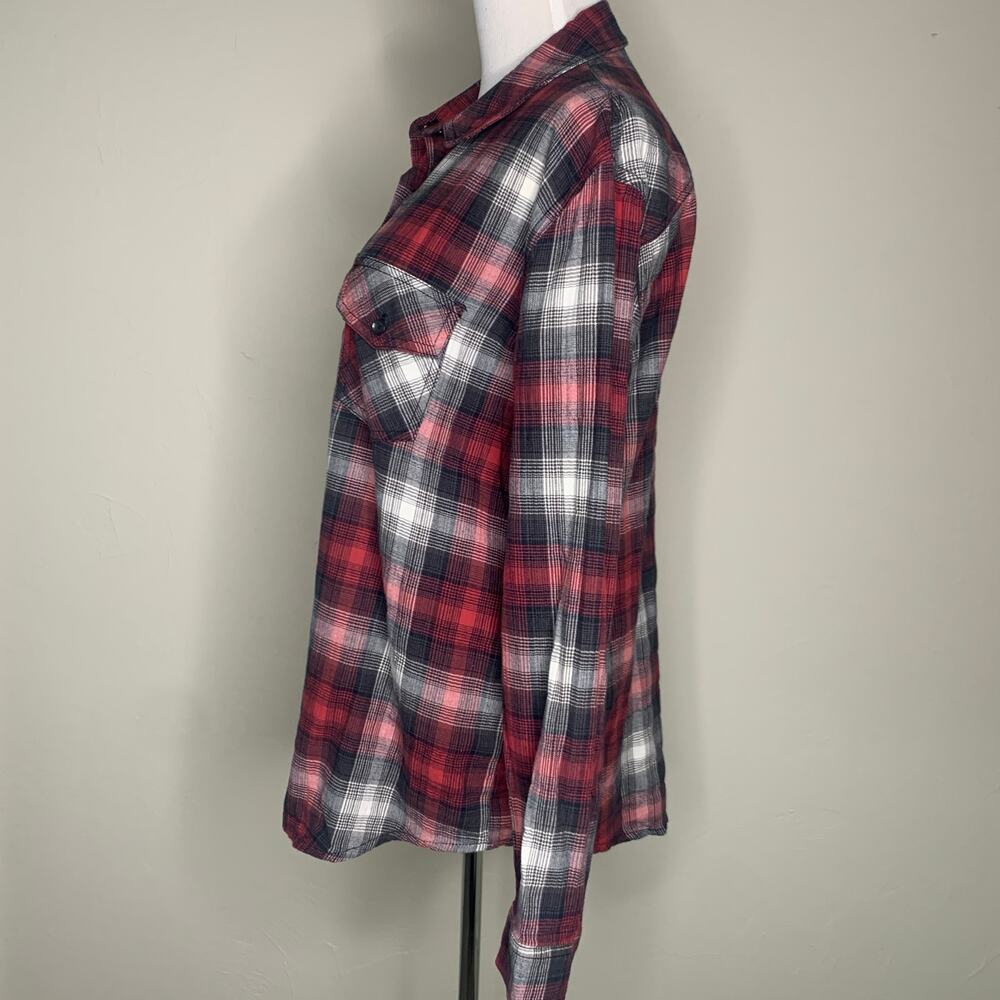 Treasure & Bond Red Plaid Flannel Shirt Small - Picture 3 of 8
